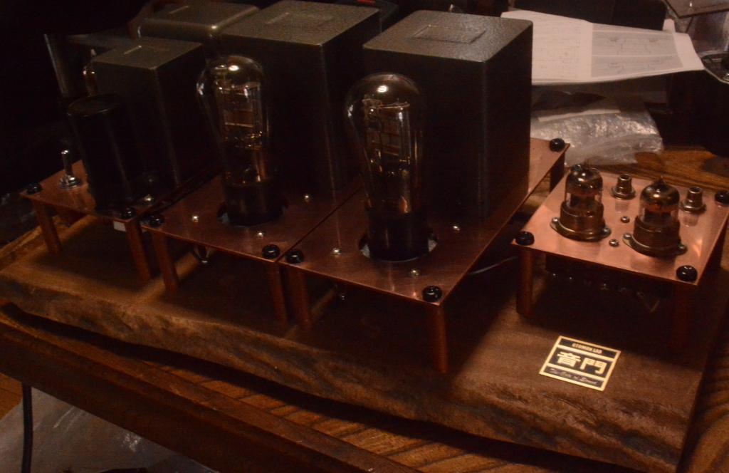 71A SE tube amplifier with wooden board, output 1W