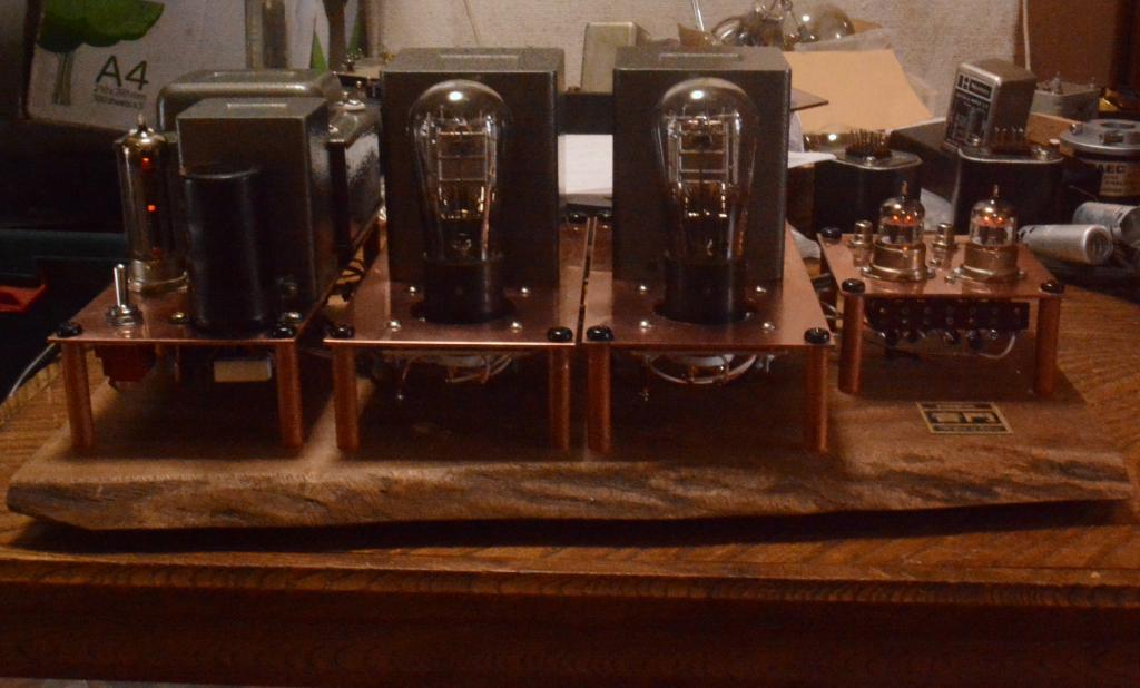 71A SE tube amplifier with wooden board, output 1W