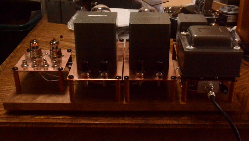 71A SE tube amplifier with wooden board, output 1W
