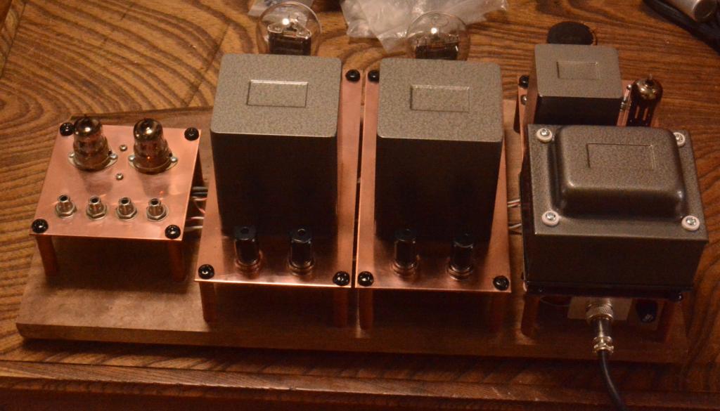 71A SE tube amplifier with wooden board, output 1W