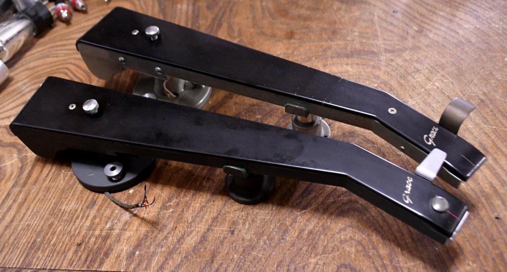 RARE * Two one pivot oil damp tonearm Grace 108-S and 108 set using for stereo and mono cartridges