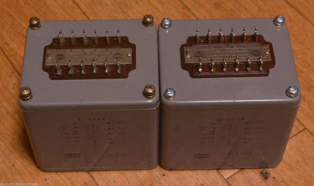 Pair Tamura A-4731 output transformer for both preamp and power amplifier