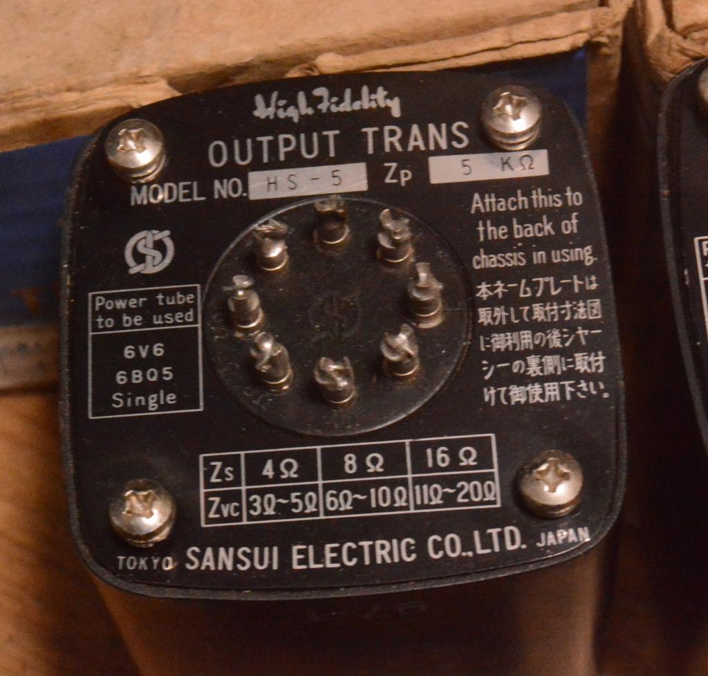 Sansui (early Hashimoto) HS-5 OPT with box for SE amplifier tube 2A3, 45, 50, 6V6, EL84