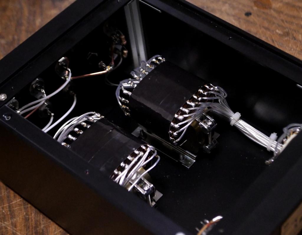 Passive preamp transformer finemet core attenuator, step up 1:6, 23 steps