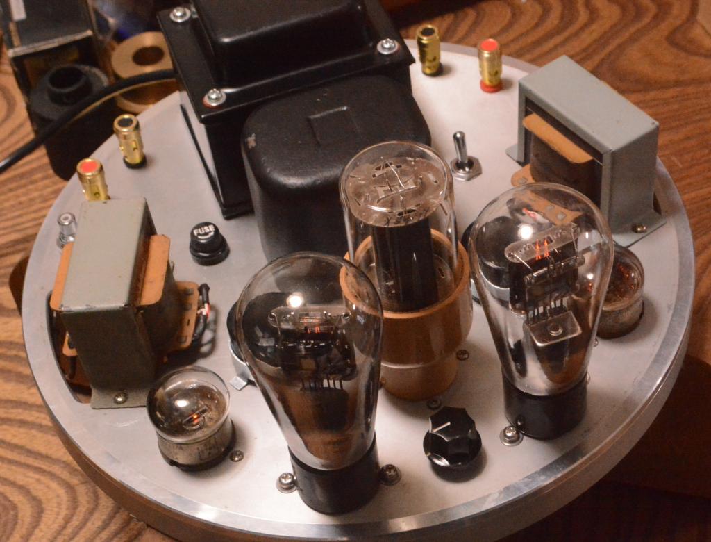 46 SE tube amplifier with all Sachsenwerk transformer driving tube 717A